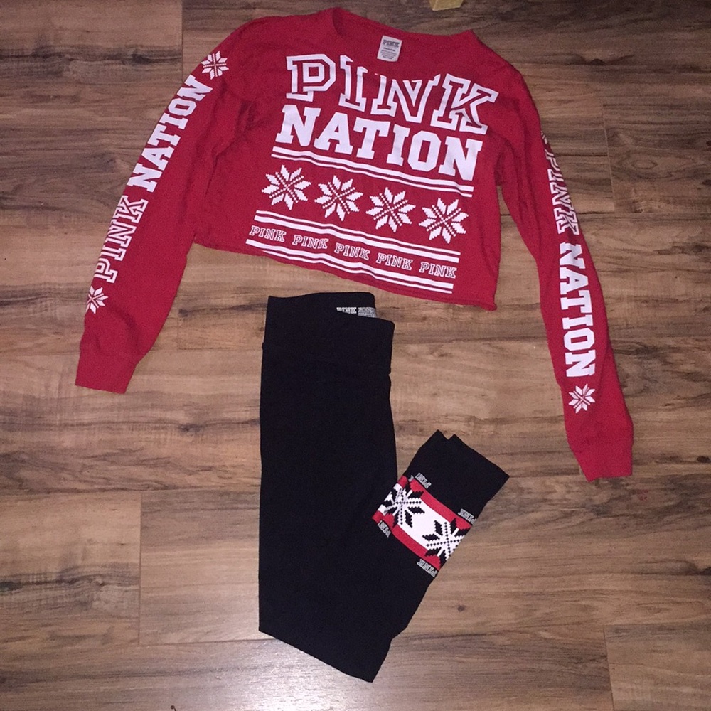 Cozy Christmas collection outfit from pink.